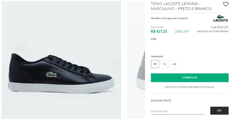 Tênis Lacoste Lerond Original - Foto 4