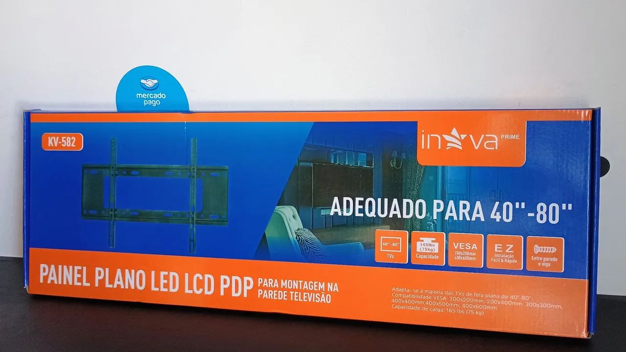 Suporte fixo de parede para TVs de 40" até 80" polegadas / OFERTA IMPERDÍVEL  - Foto 2