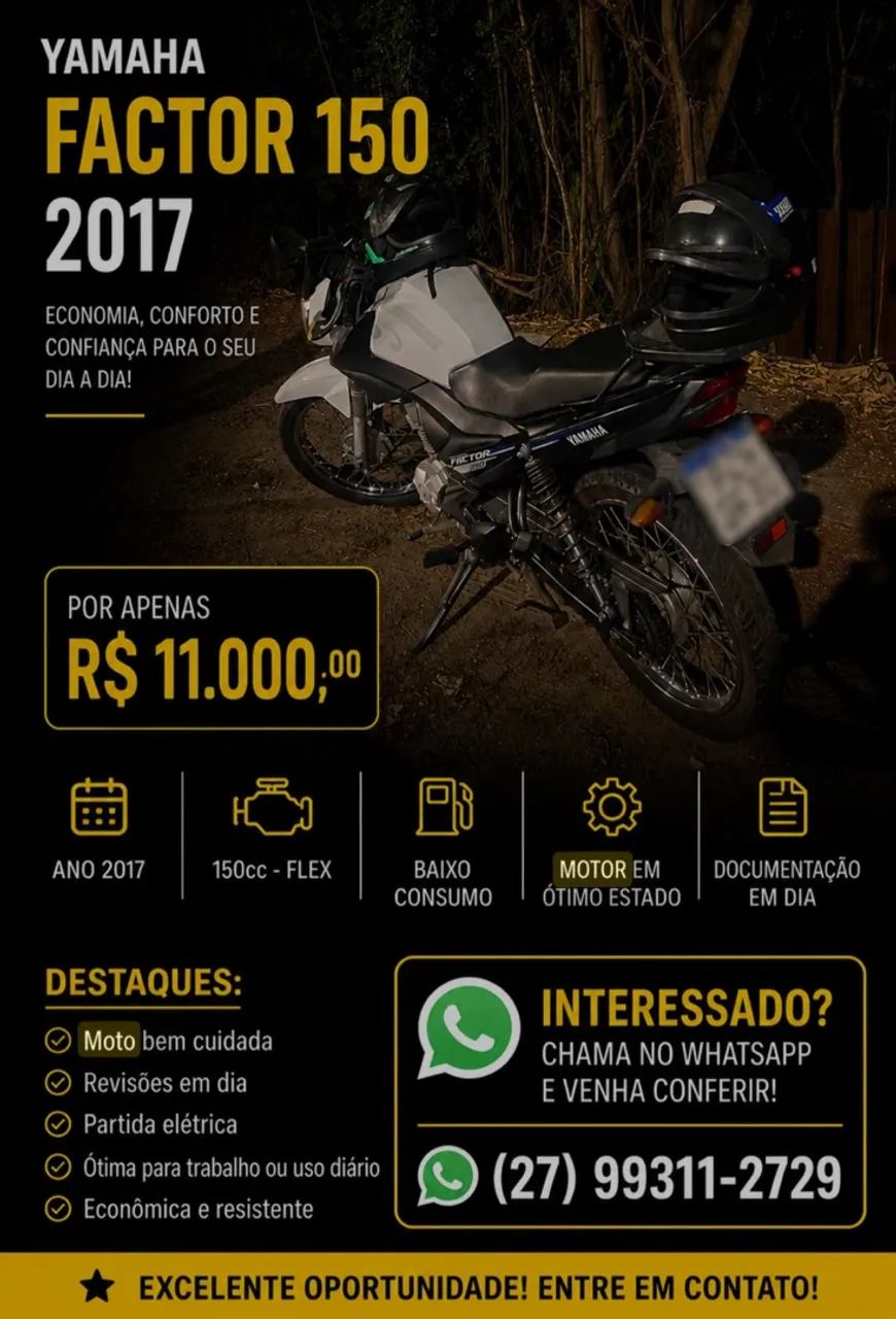 vendo Yamaha factor 2017 