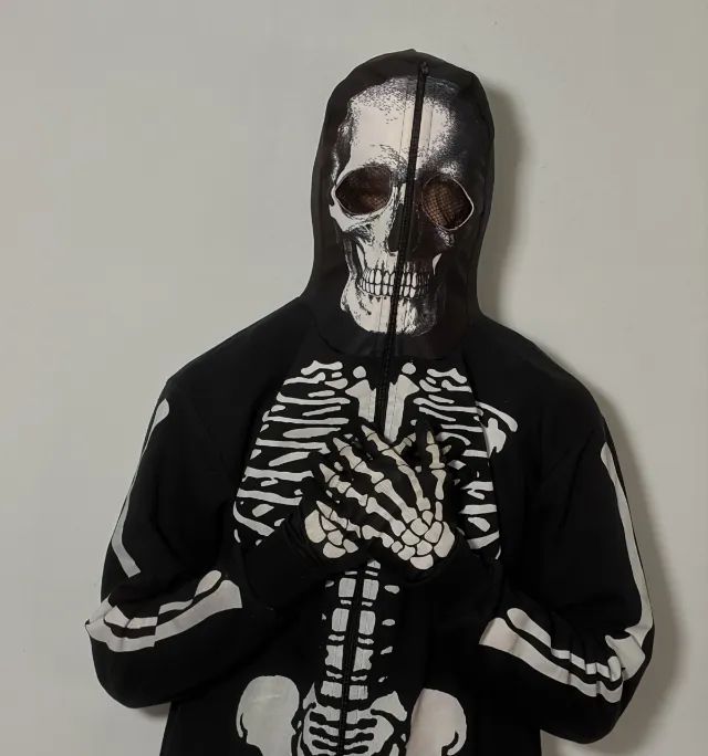 Fantasia de Esqueleto Halloween - Kit com Moletom e Acessórios - Foto 2