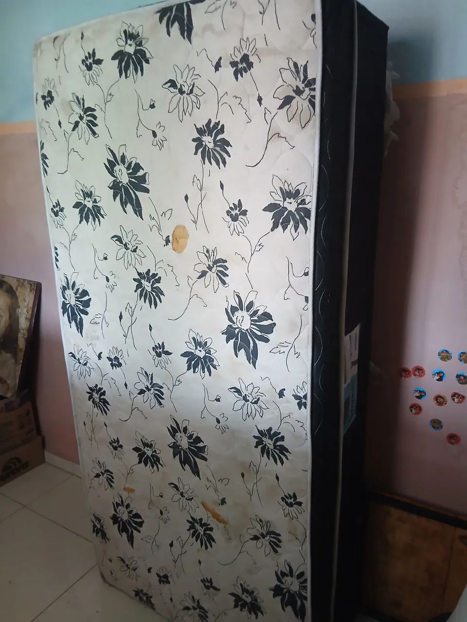Cabeceira + cama box solteiro 