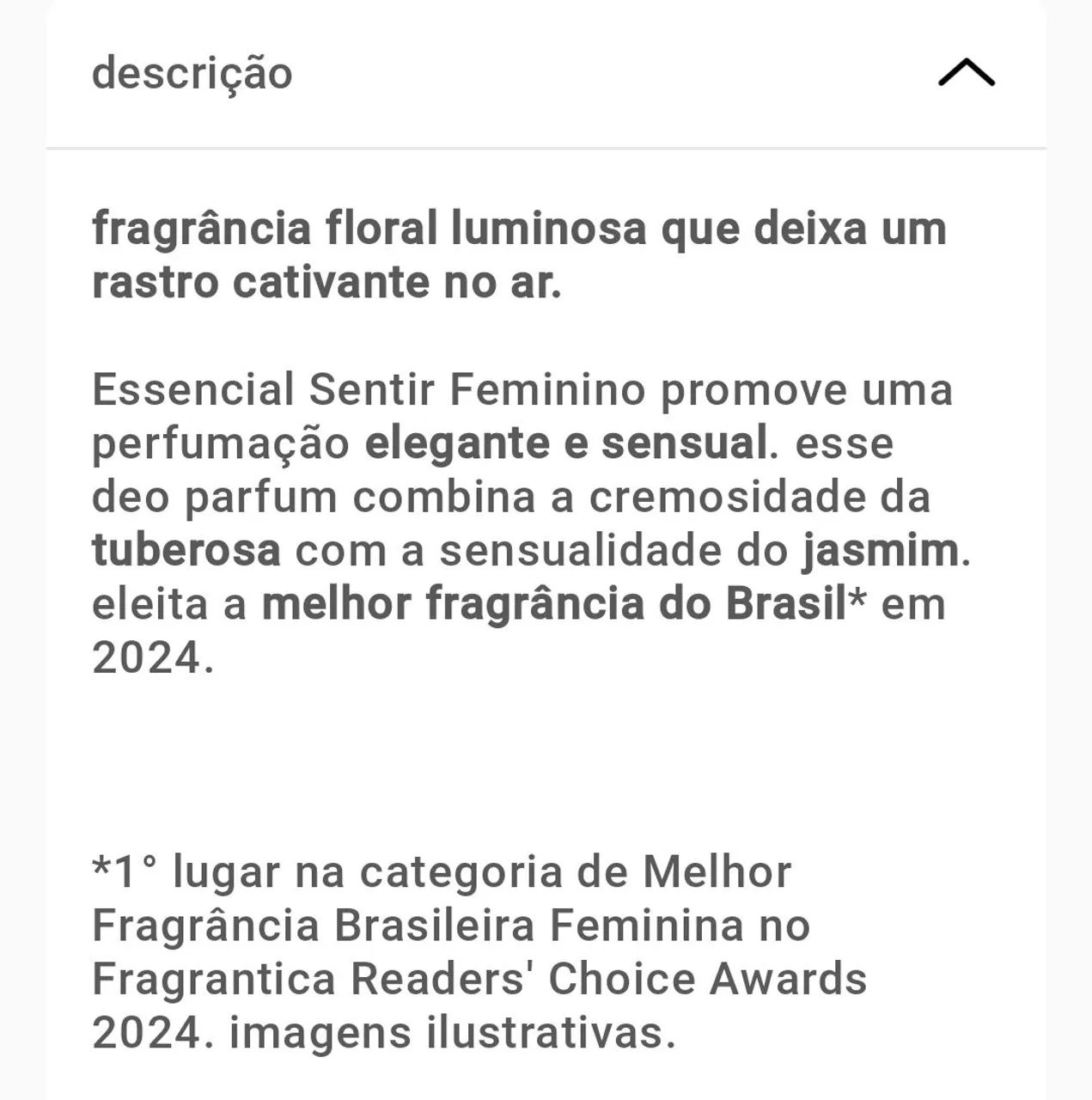 Perfume essencial feminino Sentir  - Foto 2