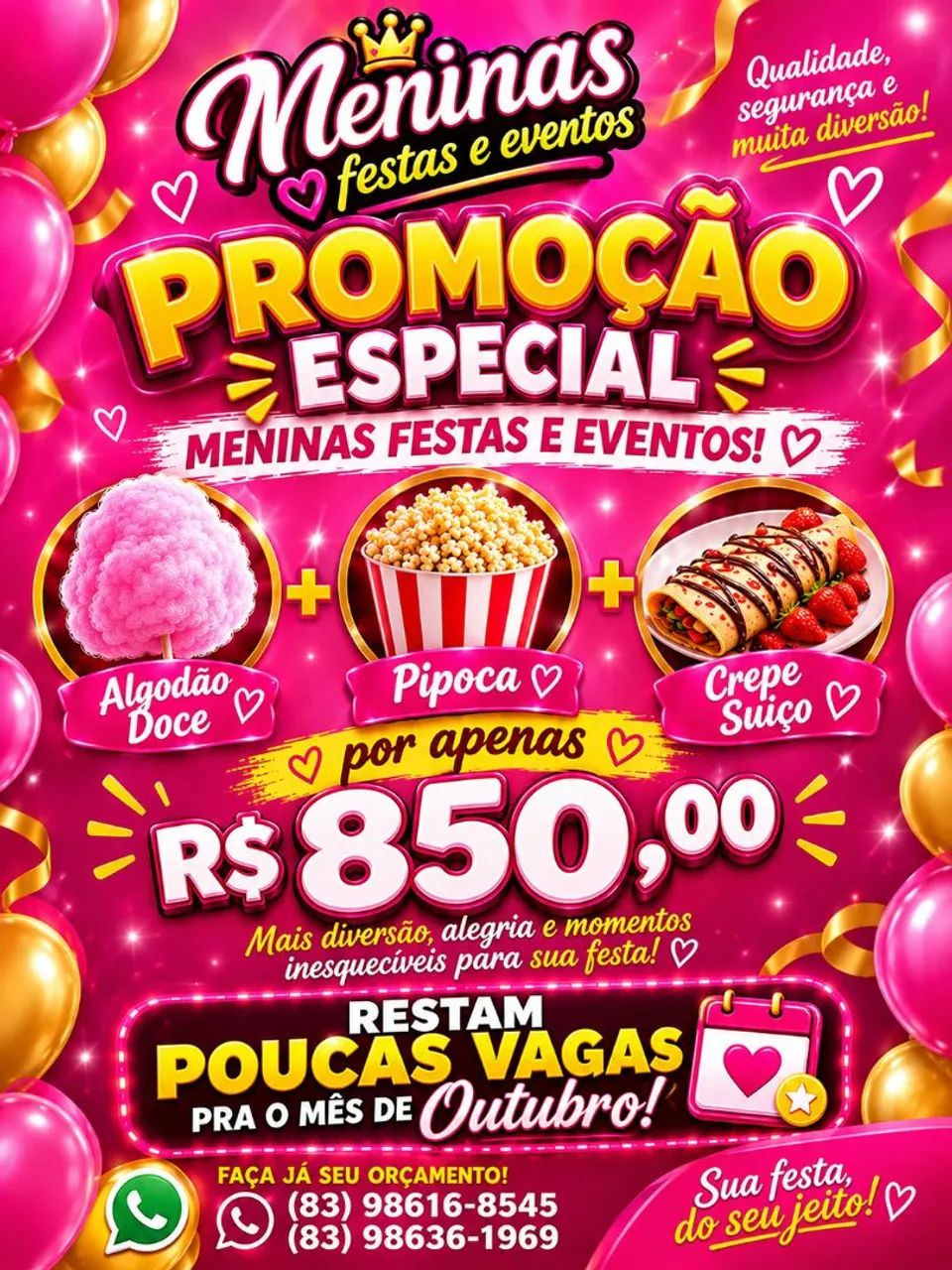 Pula pula, algodão doce,  pipoca,crepe Suíço  - Foto 3
