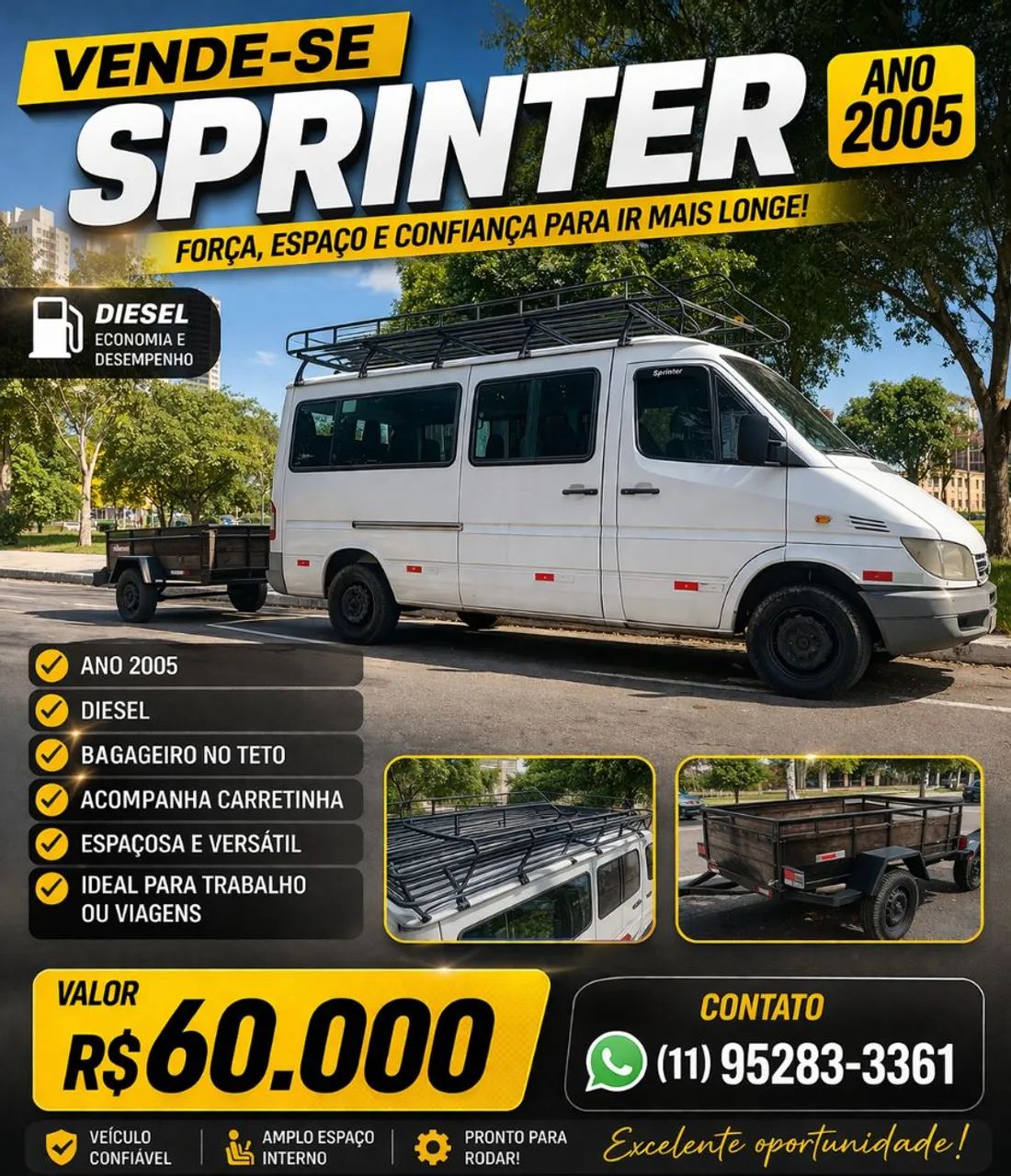 Mercedes-Benz Sprinter Sprinter 313 VAN Luxo 2.2 129cv 16L Dies 2005