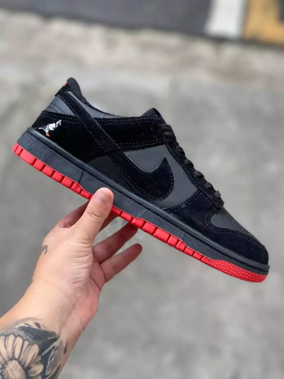 Tênis Nike SB Dunk Low Masculino Premium Cor: Black Red - Disponível 38 AO 43