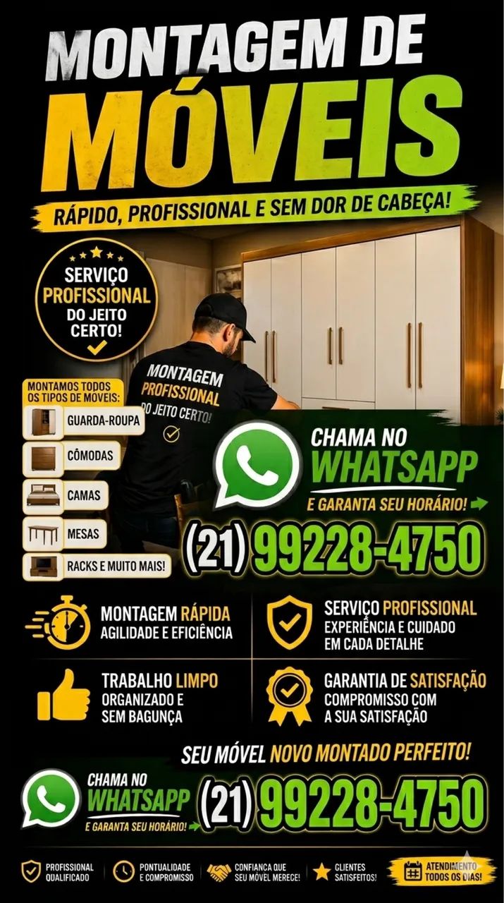 montagem de móveis hoje