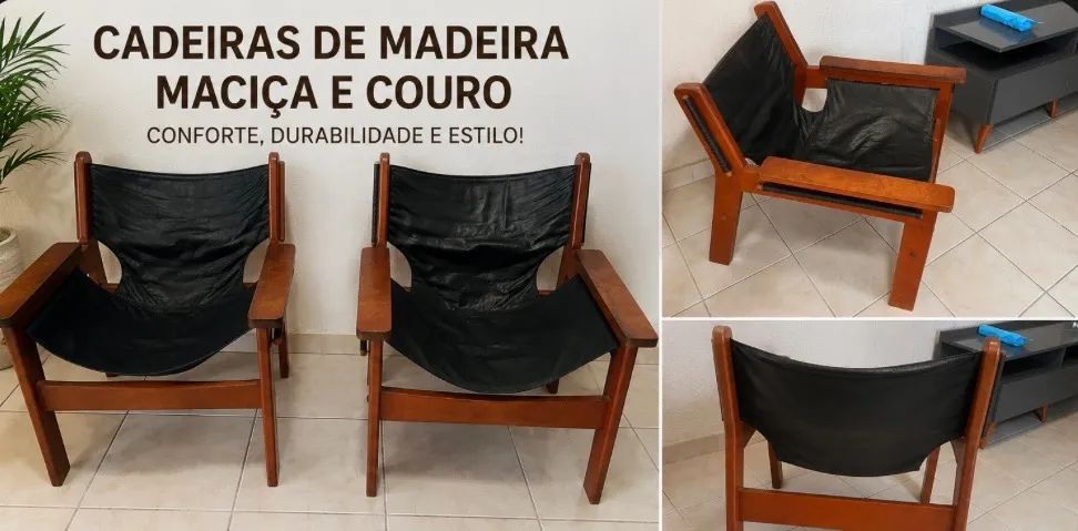 Cadeiras de Madeira Maciça 