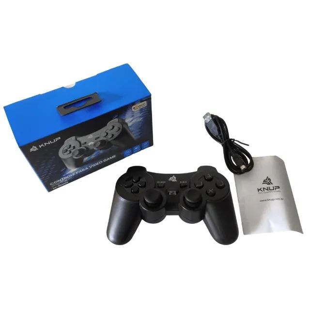 Controle Joystick Sem Fio Knup KP-GM006 Compatível Com PS3 e PC