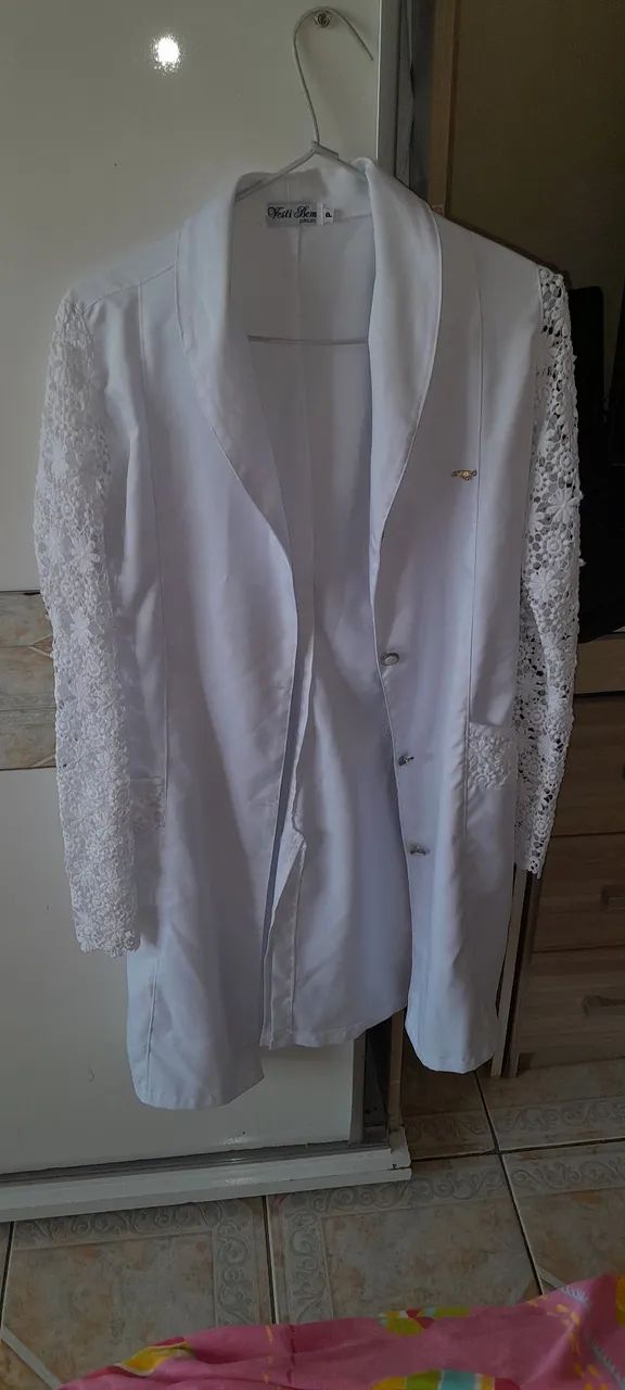 JALECO BRANCO RENDADO - Foto 2