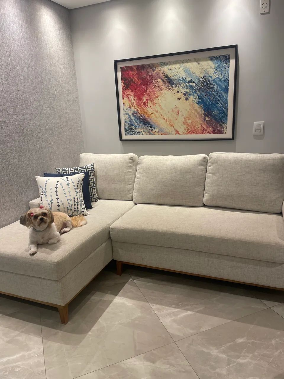 Sofá com chaise  - Foto 4