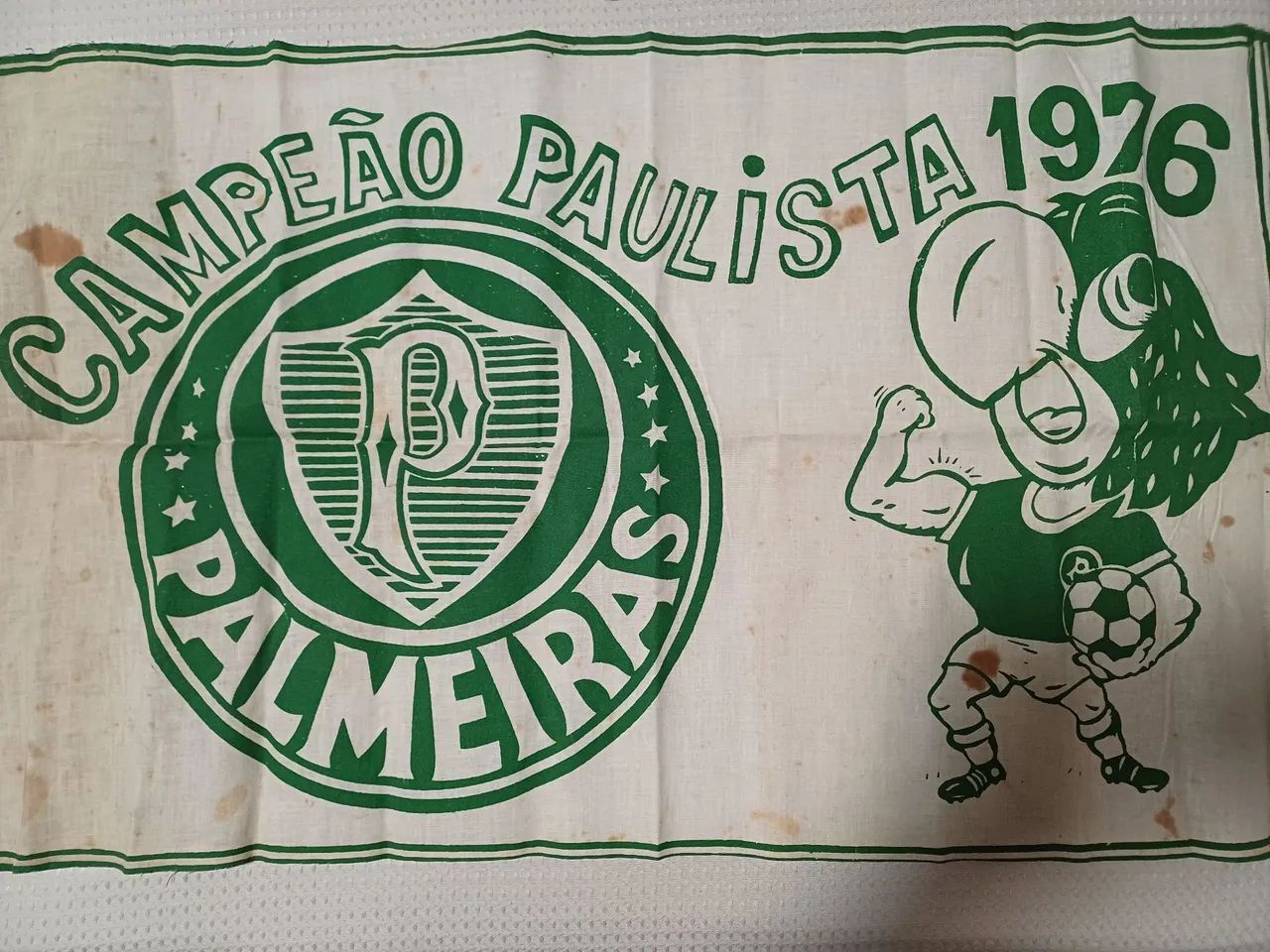 Faixa de campeão da Libertadores 99 e Bandeira de Campeão Paulista 76 - Foto 2