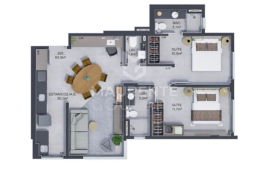 Apartamento com 2 suítes no Jardim Atlântico - Foto 3