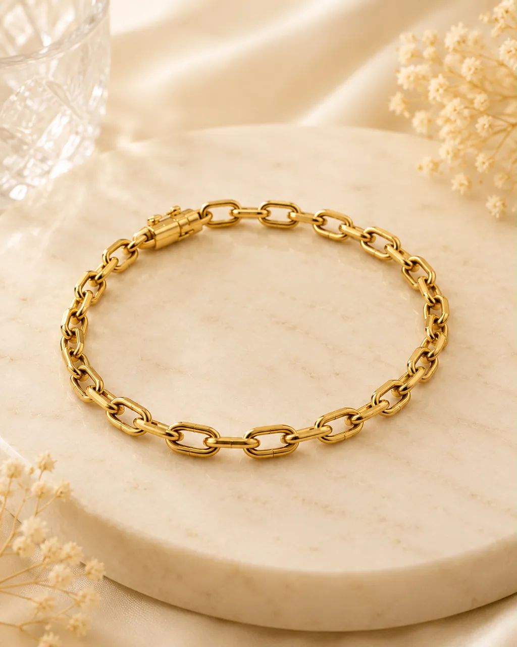 Pulseira Cadeado em Ouro 18k 750