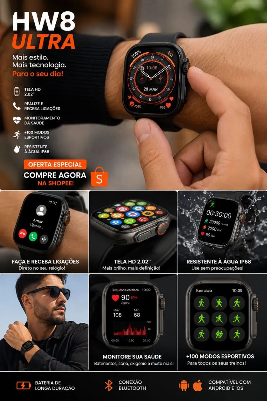Smartwatch HW8 Ultra - Foto 5