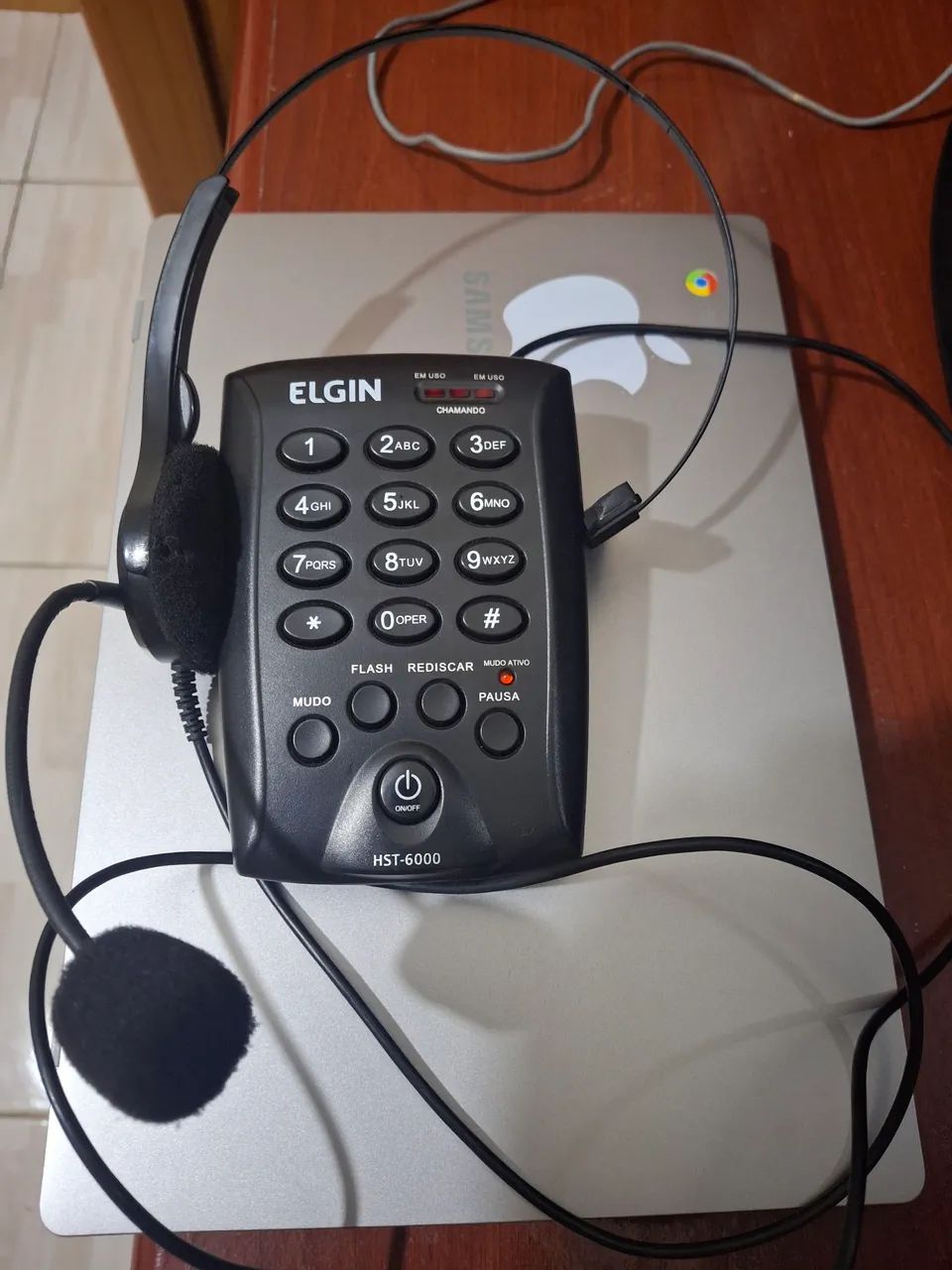 Telefone Headset Telemarketing Elgin 6000 - Foto 4