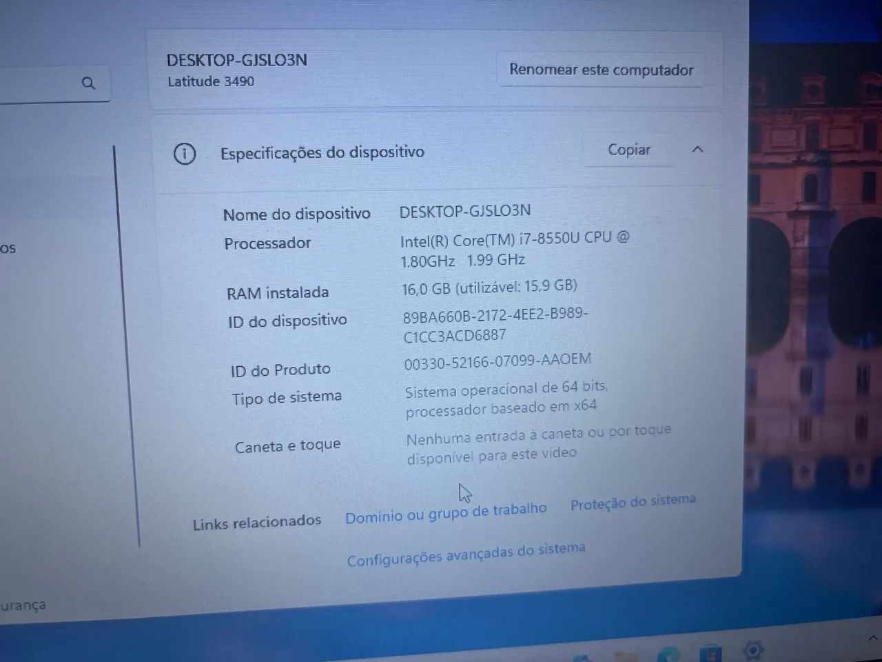 Notebook Dell i7-8550U 16gb - Foto 2