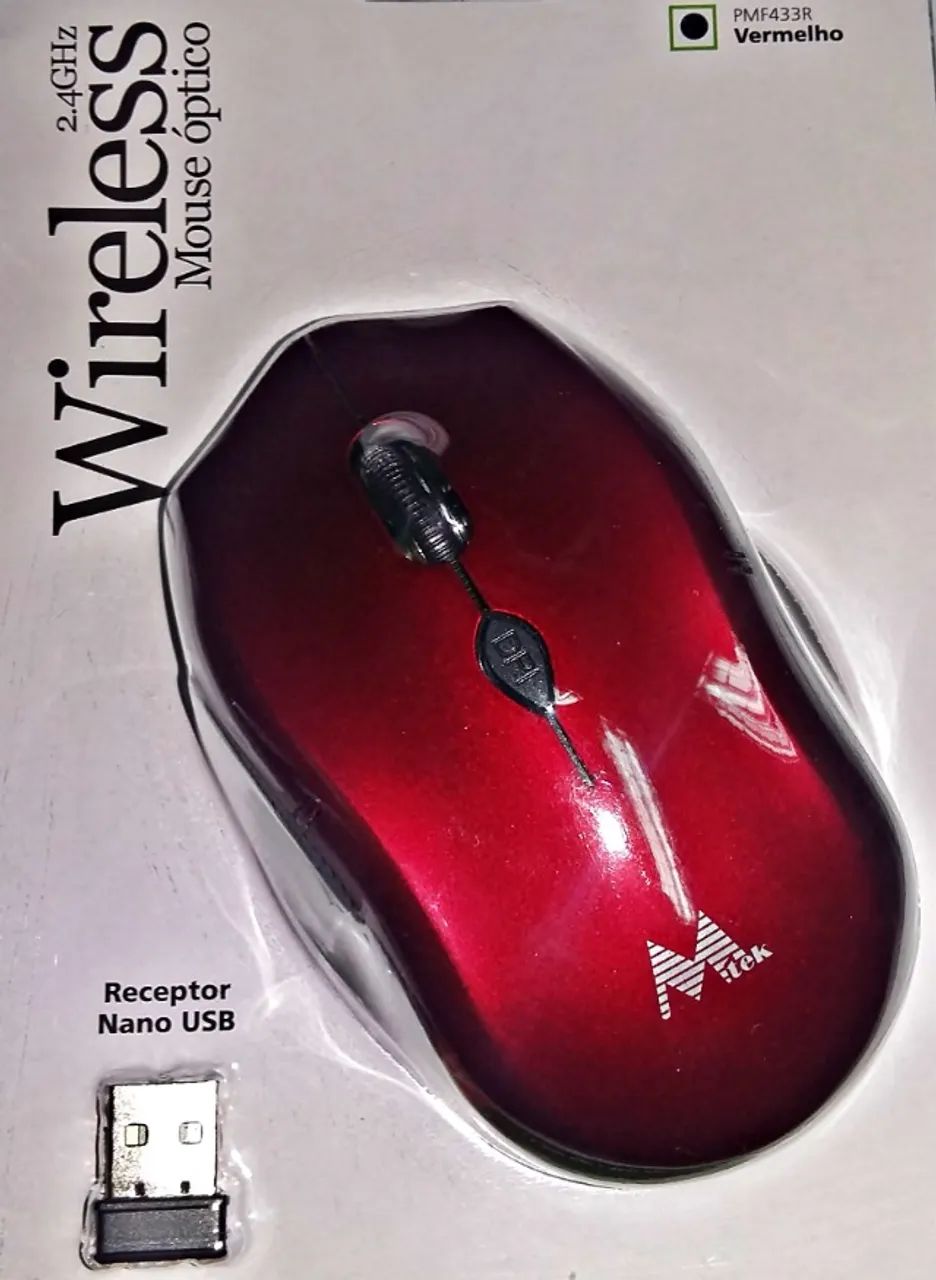 MOUSE OPTICO SEM FIO WIRELESS 2.4GHZ 1600 DPI USB PMF433