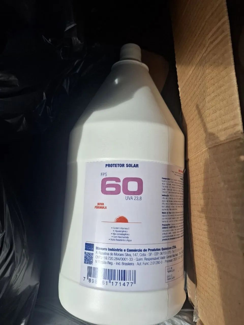 Protetor solar de 5L FPS 60