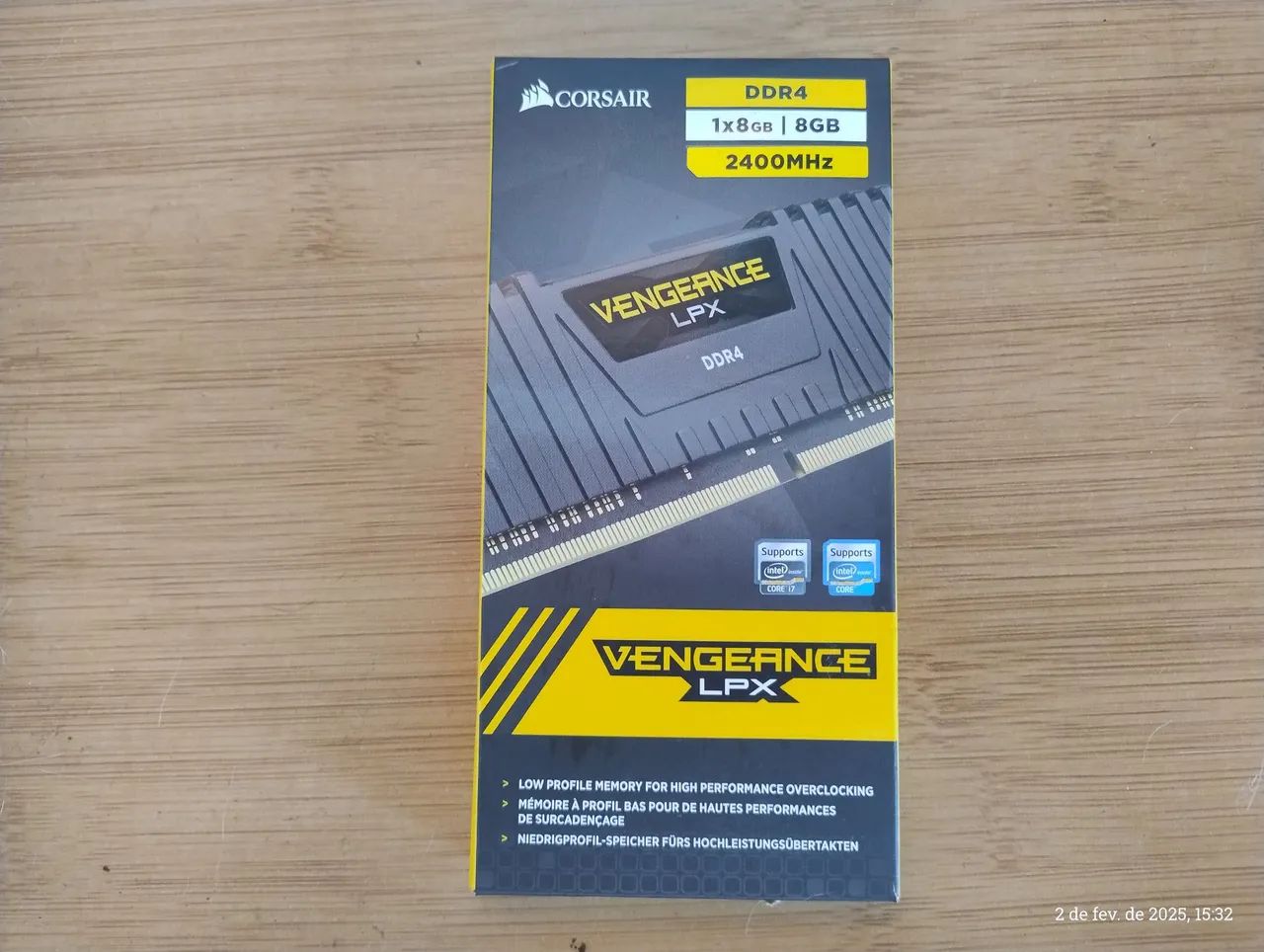 Memória ddr4 16gb 2400mhz corsair