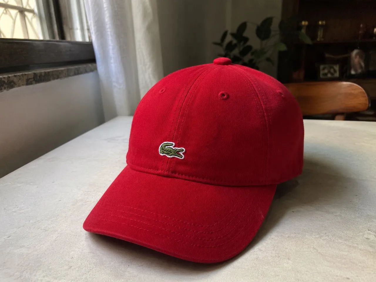 Boné Lacoste Vermelho original