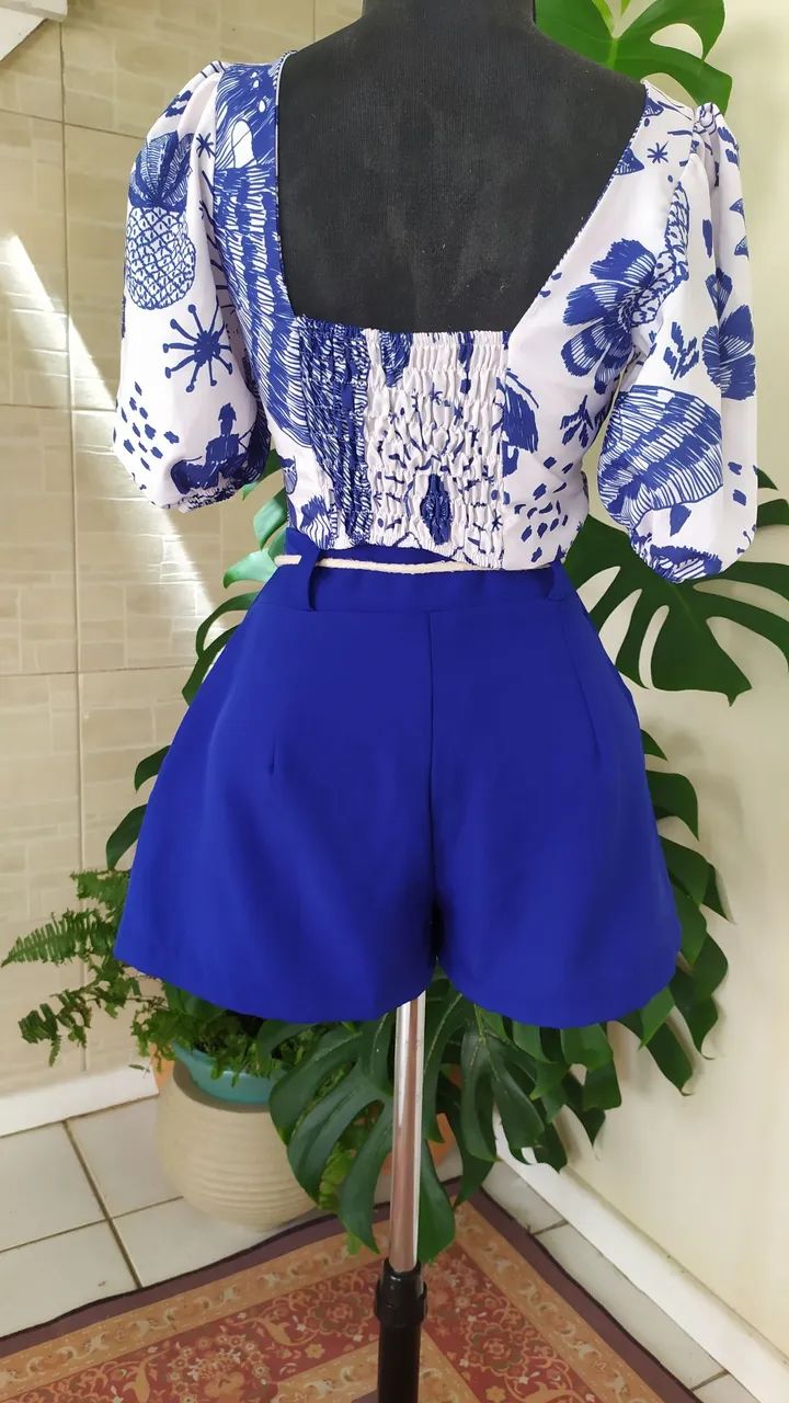 Conjunto de short e cropped Tam P  - Foto 4