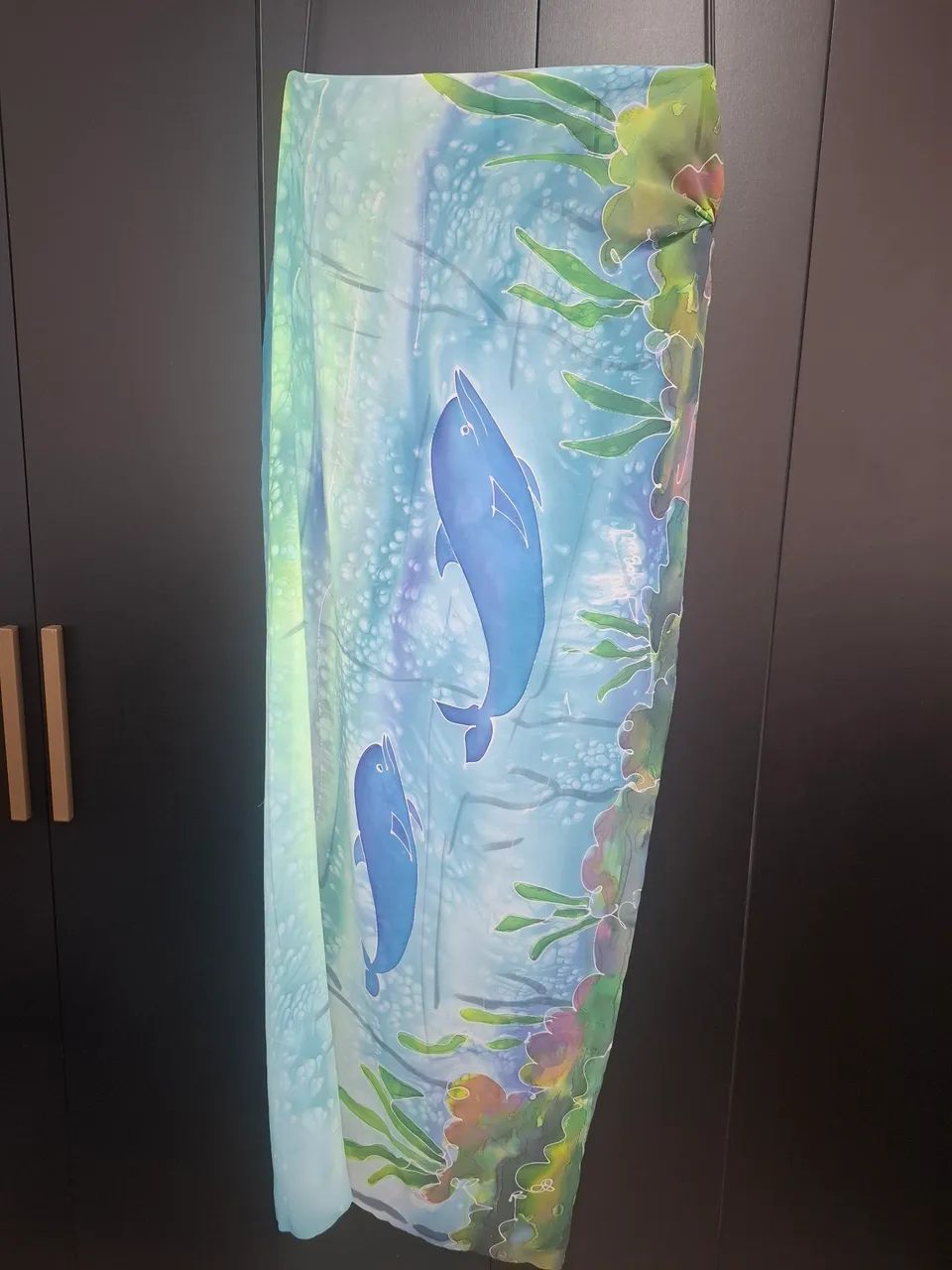 Canga pintada a mão golfinhos - Foto 2