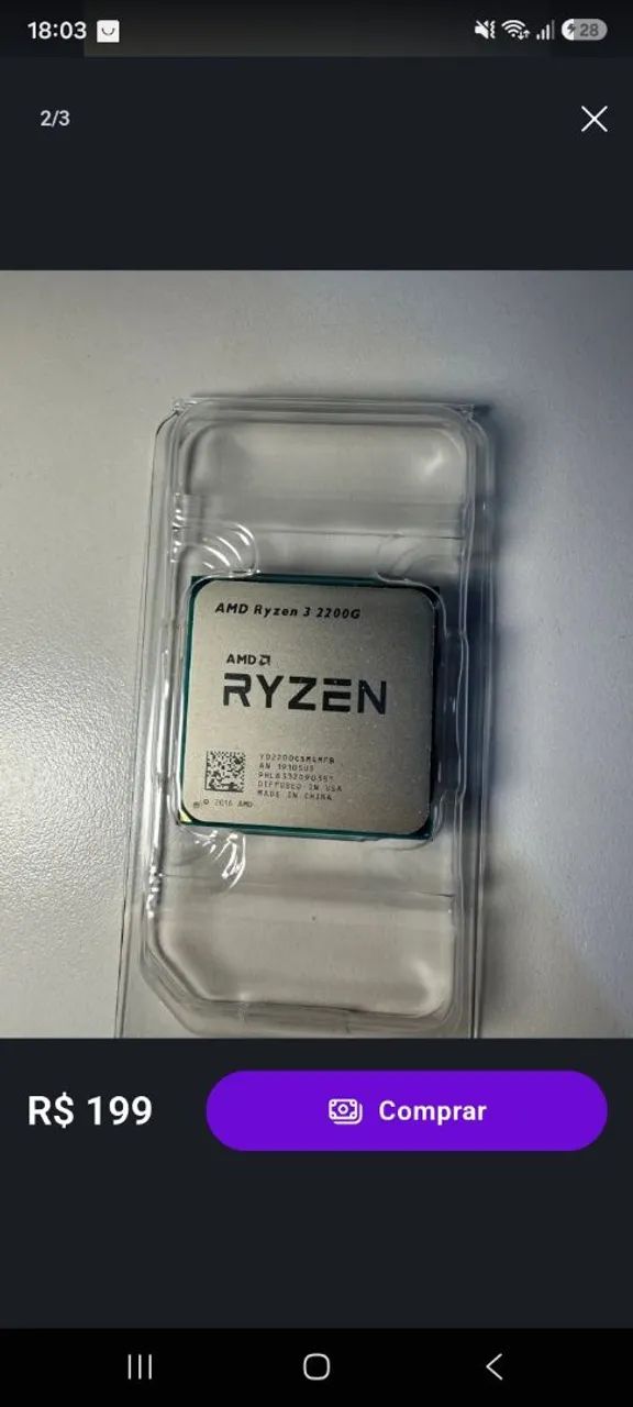 Processador Ryzen 3 2200G - Foto 3