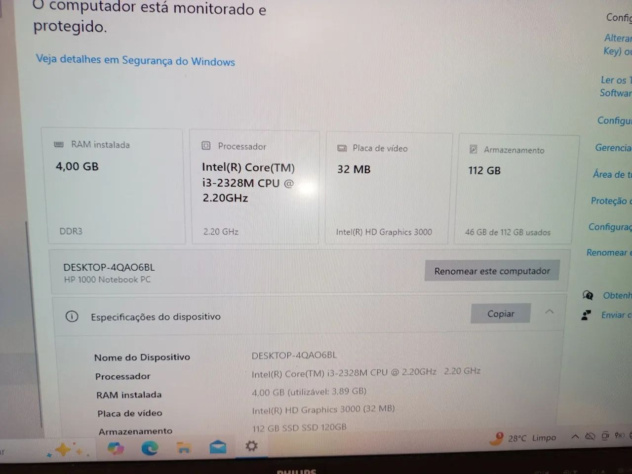 Placa mãe notebook Hp 1000 - Foto 4