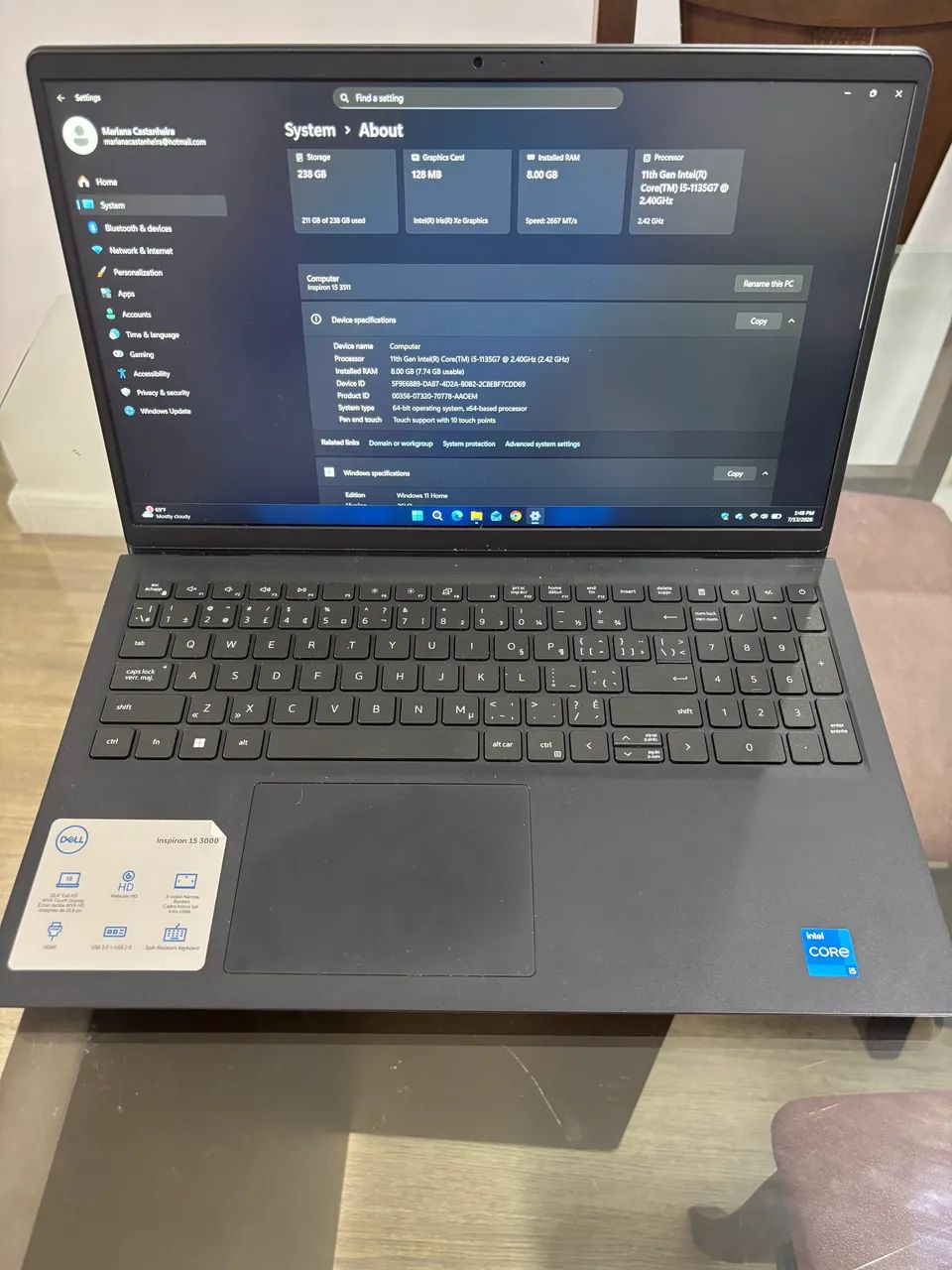 Dell Inspiron 15 3511 i5 - Foto 2