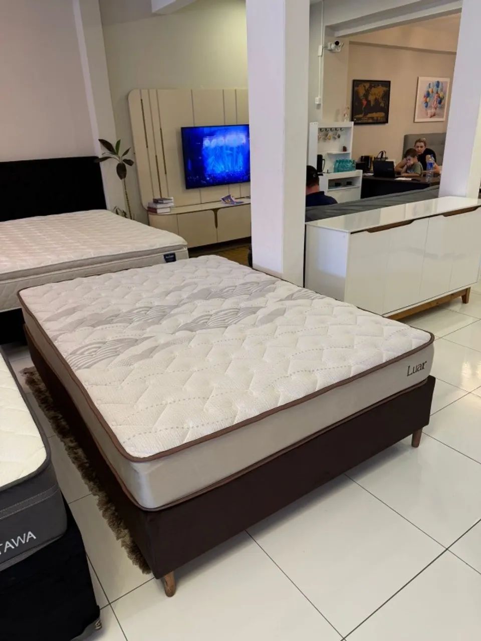 Cama de Casal LUAR NOVA BASE + COLCHÃO - Entrego!  - Foto 2