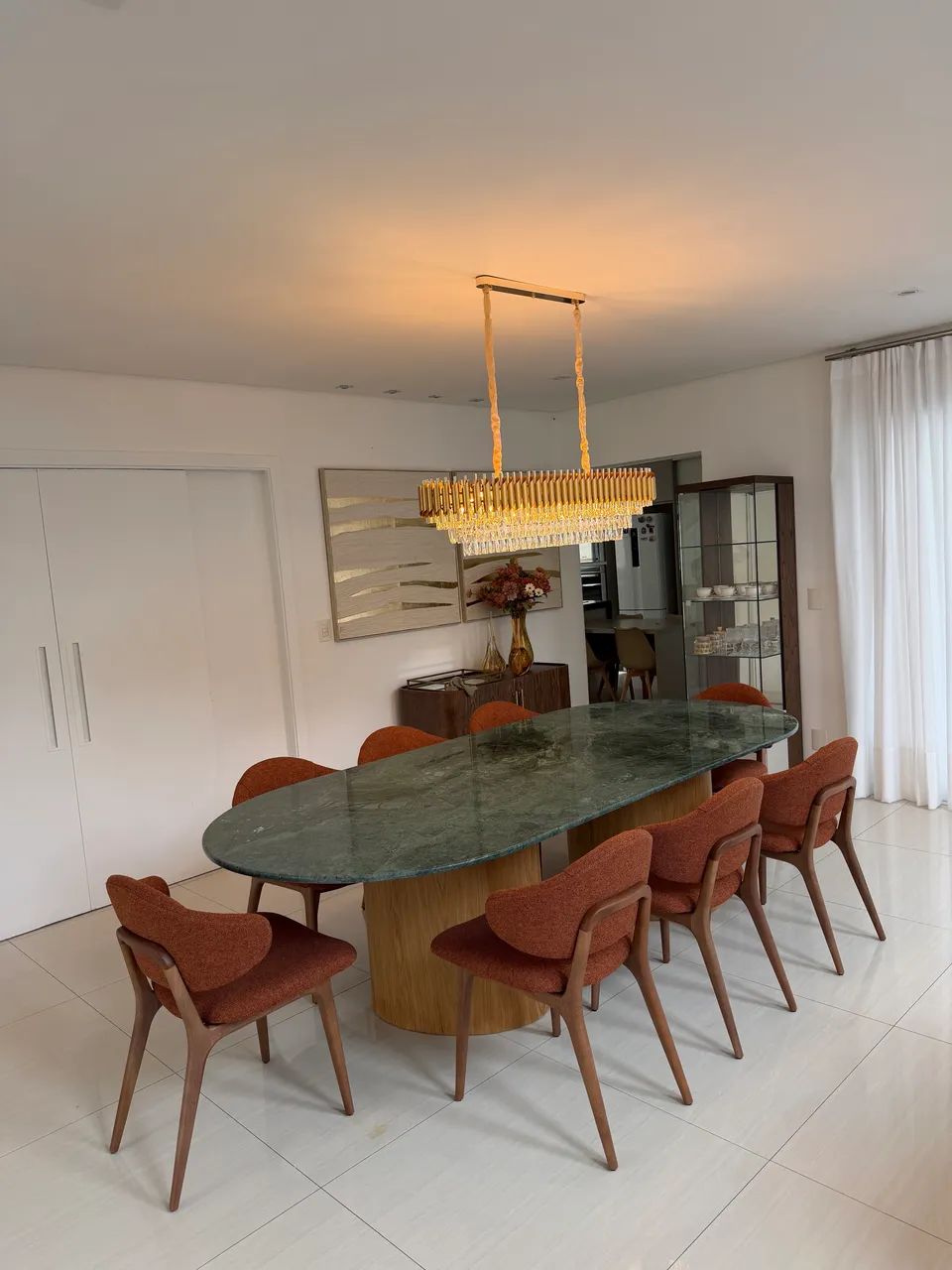 Mesa jantar retangular tampo em verde Guatemala 2,70X1,20  - Foto 2