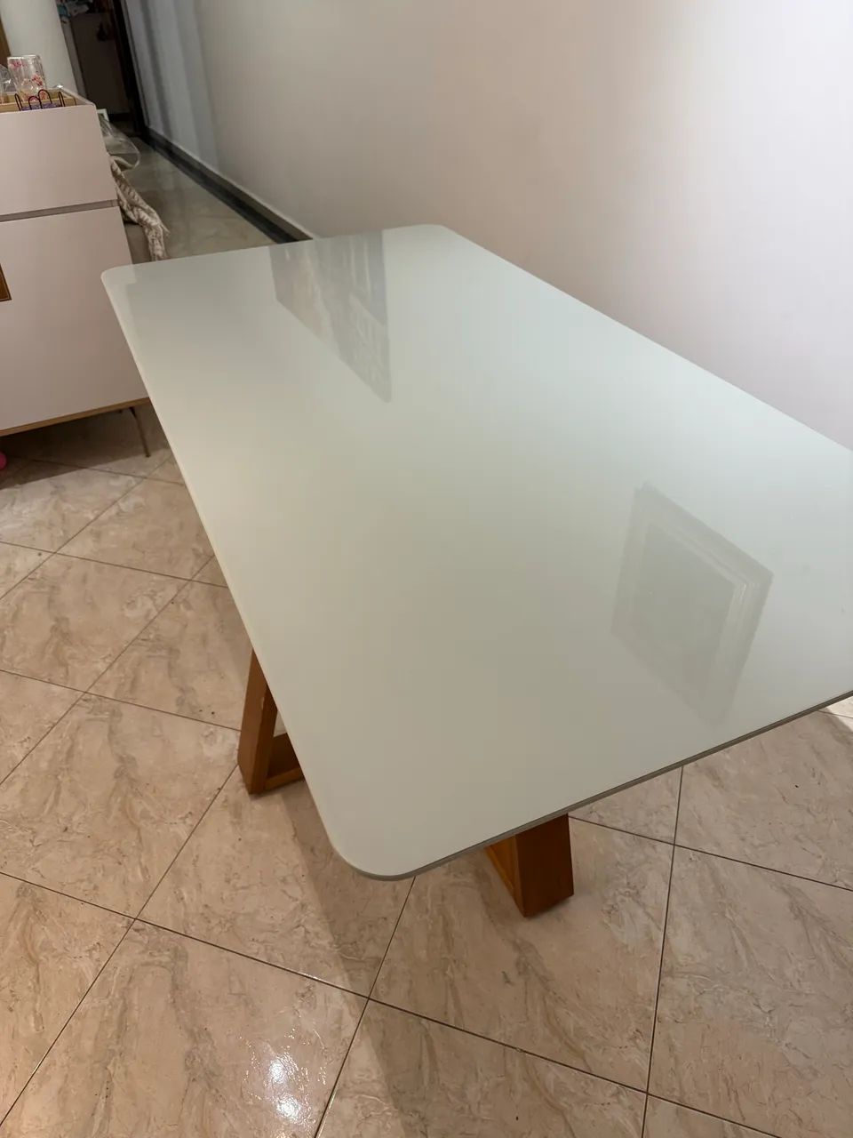 Mesa com tampo de vidro - Foto 3