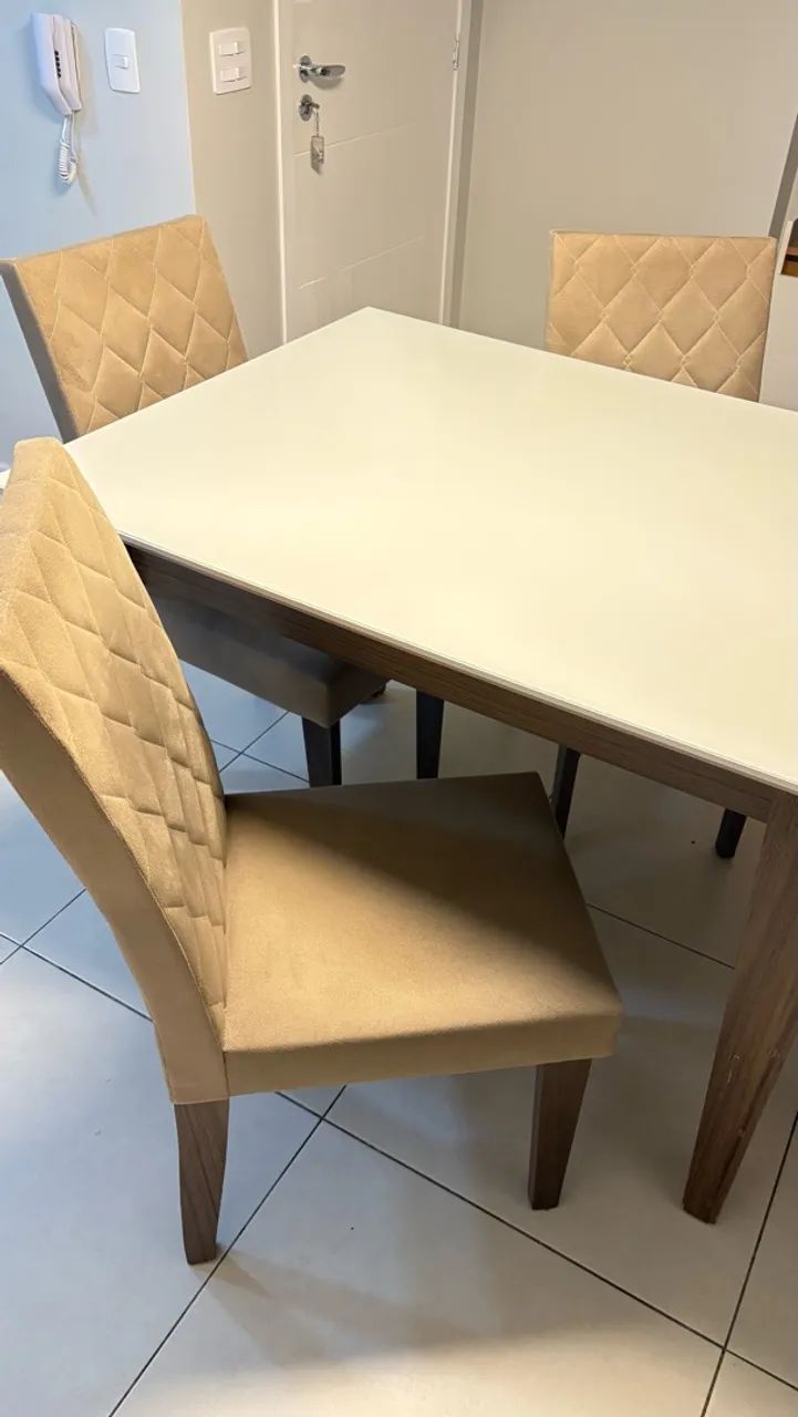 Mesa de jantar 4 lugares com cadeiras - Foto 3