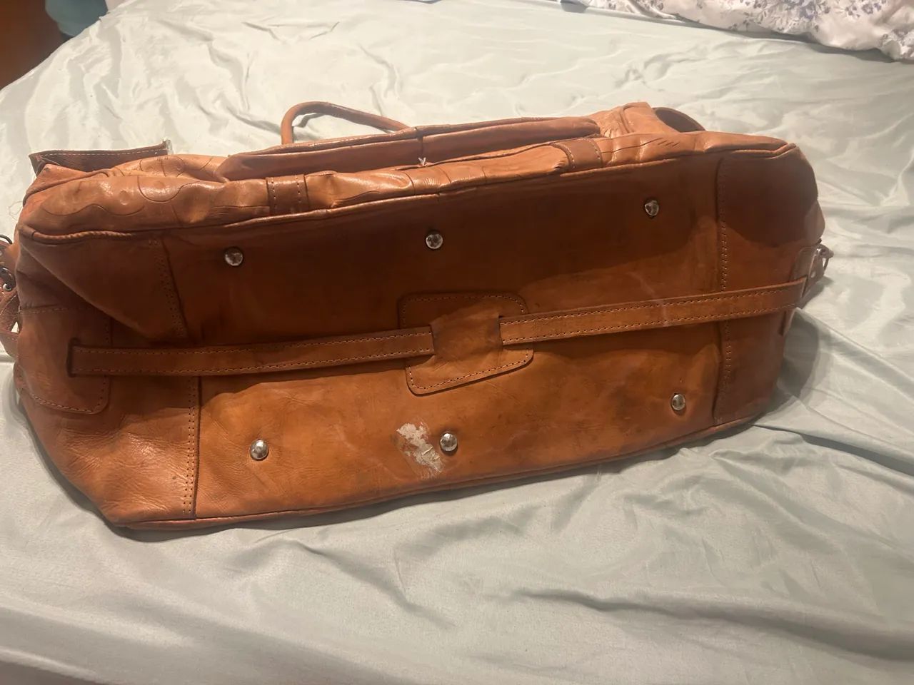 BOLSA DE COURO LEGÍTIMO (serve de mala) - Foto 5