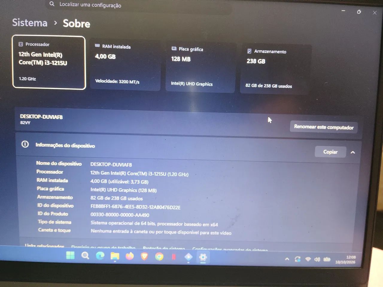 Notebook Lenovo Ideapad 1 i3  - Foto 2