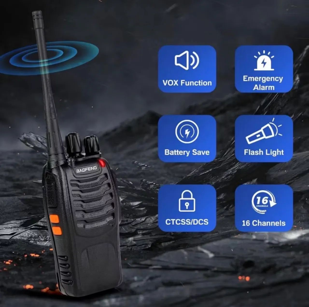 Rádio comunicador a pronta entrega par completo 
