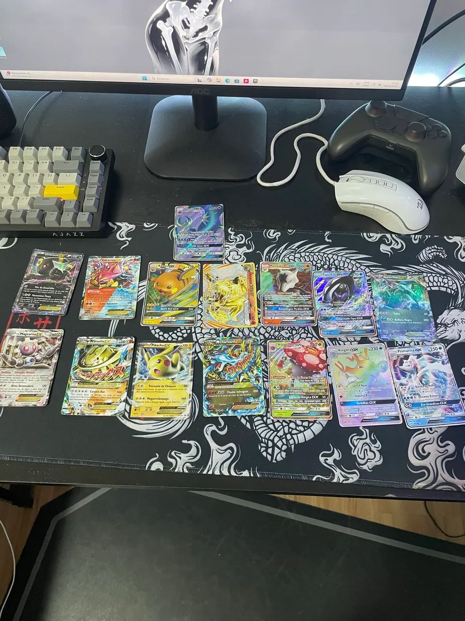 Cartas Pokémon raras ex e gx de 2016 a 2019