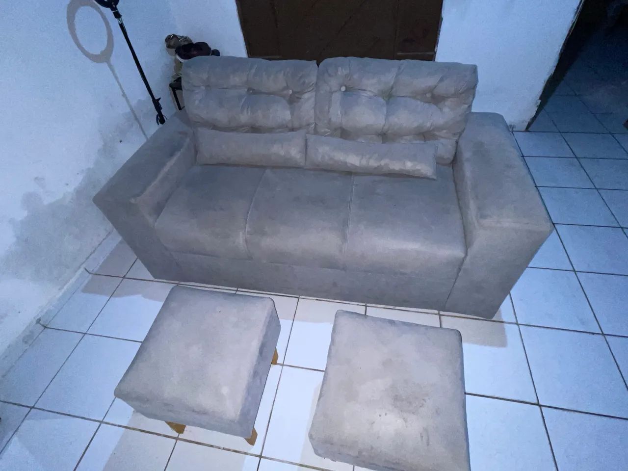TWO-SEATER SOFA + TWO PUFFS436600617766103040