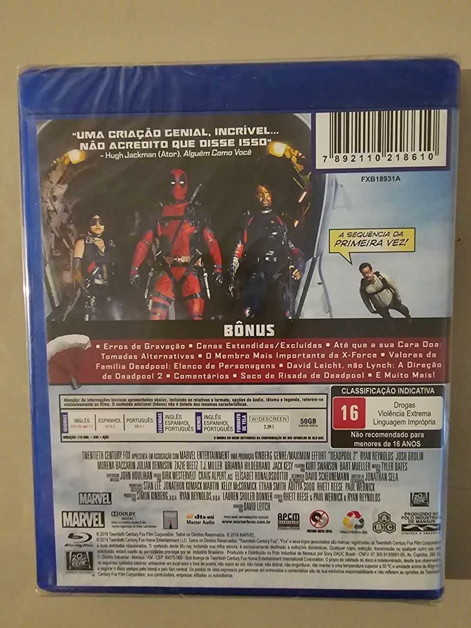 Blu-ray Deadpool 2 original lacrado - Foto 2
