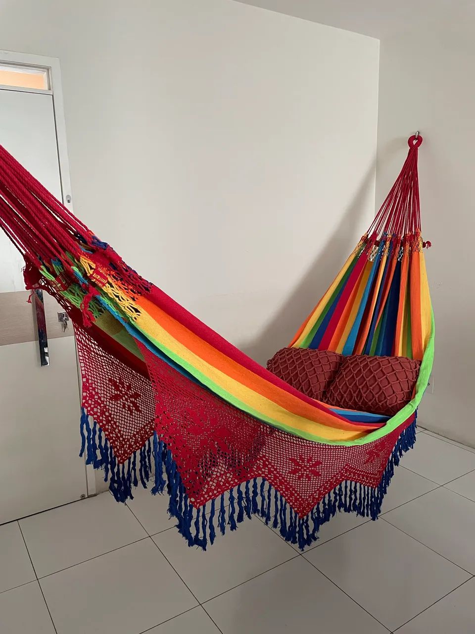 Rede super King varanda de crochê 