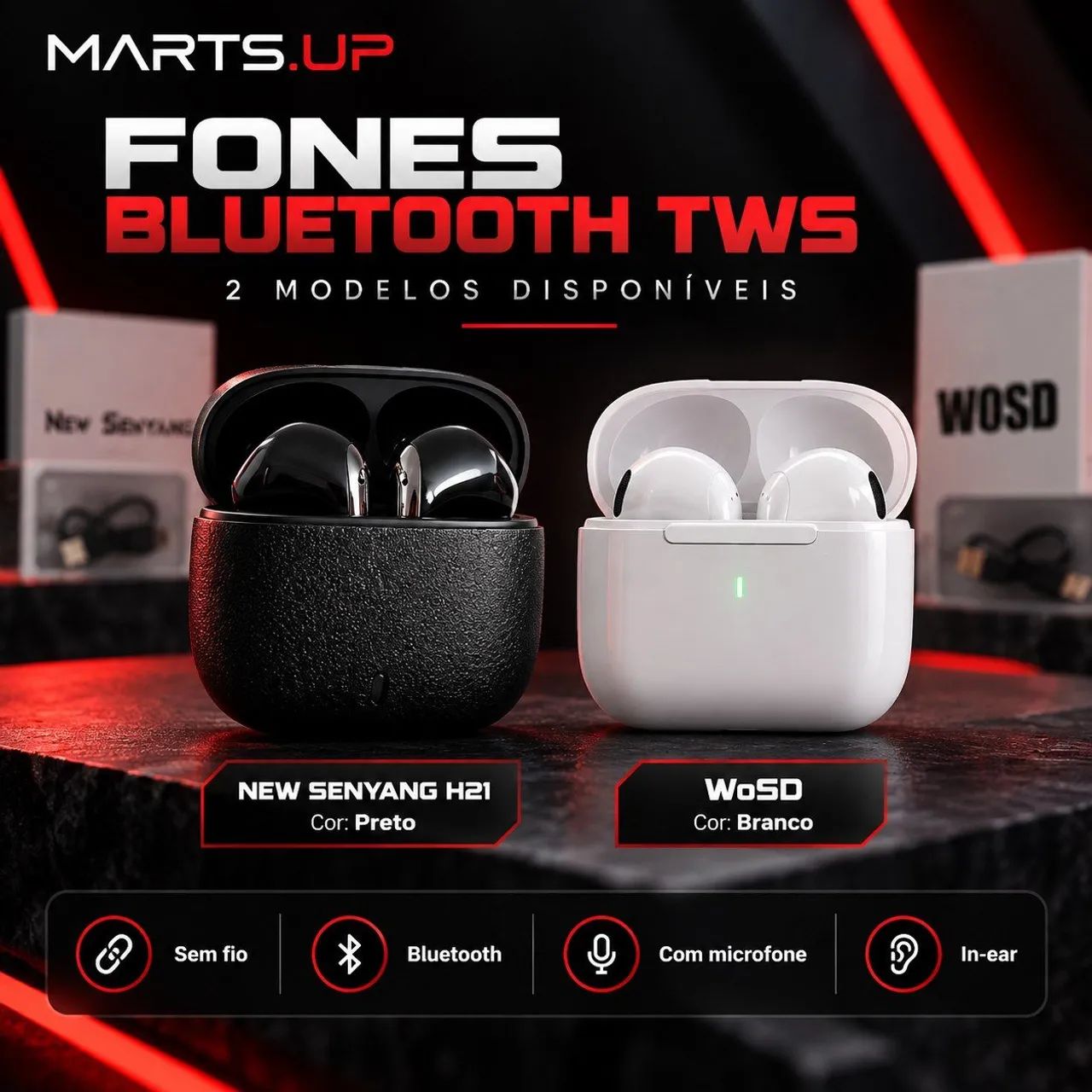 Fones bluetooth 