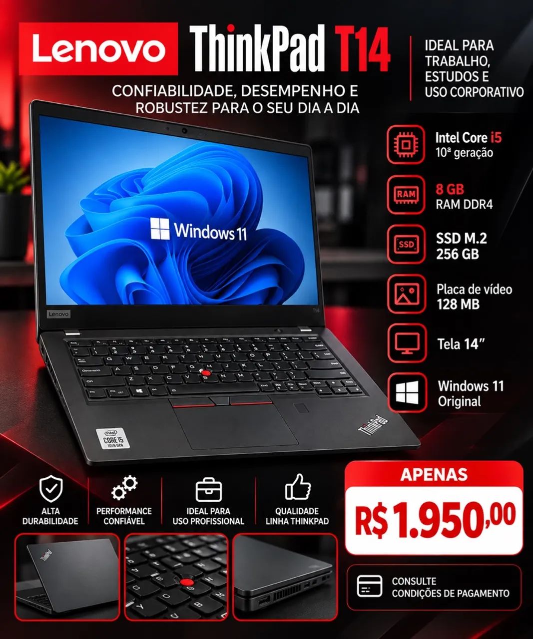 LENOVO THINKPAD T14 ? CORE i5 - Foto 4