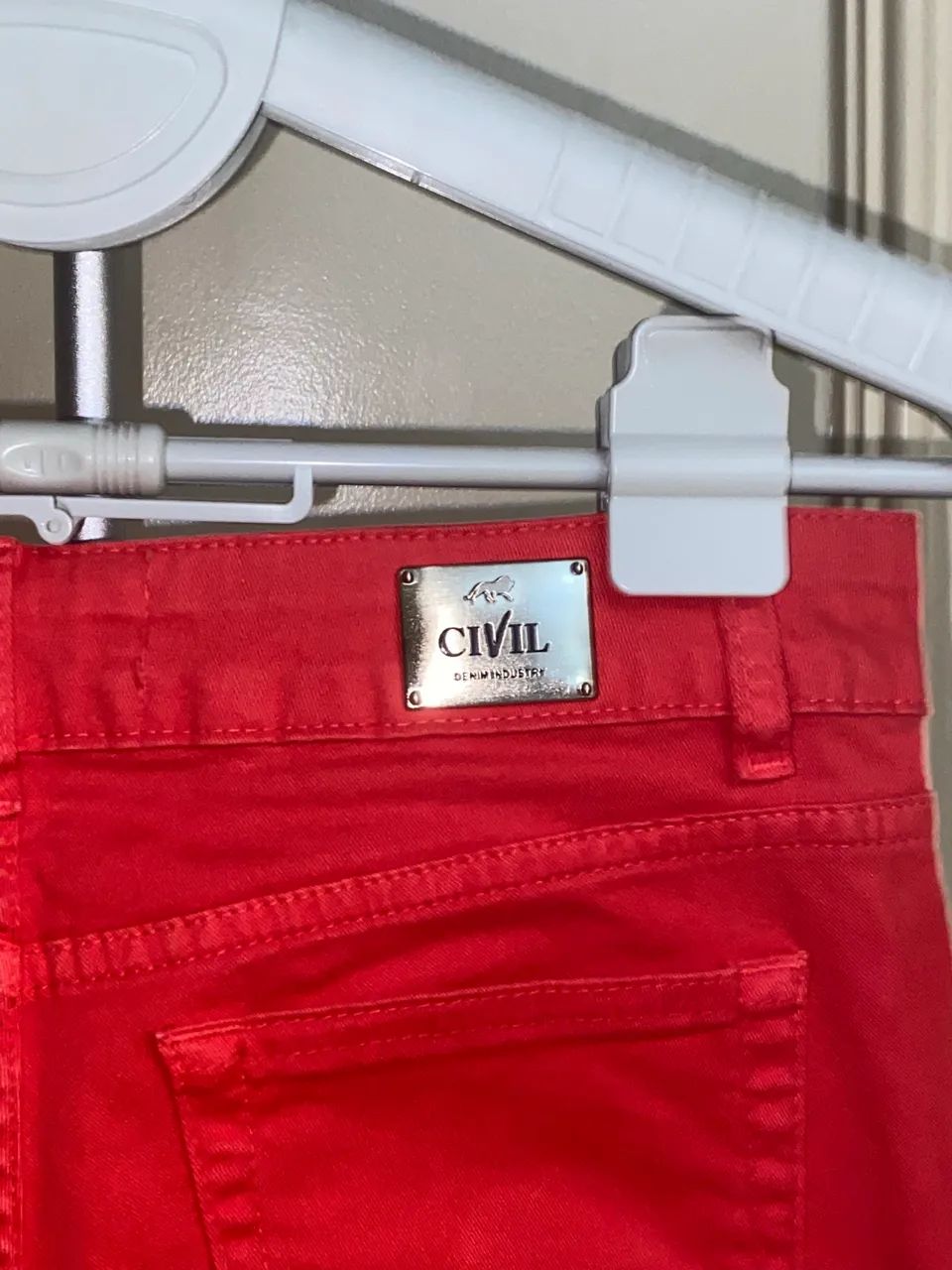 calça civil denim industry vermelha 40 - Foto 3