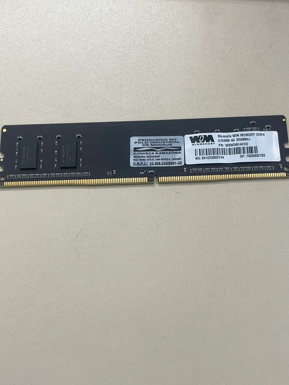 Memória RAM WIN MEMORY DDR4 4gb 3200MHz