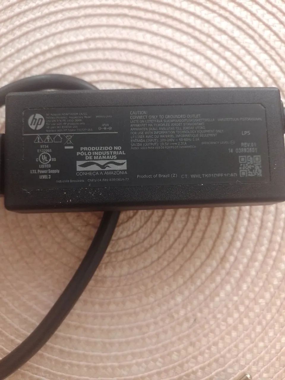 Fonte para notebook Hp HSTNN 45 watts original  - Foto 4