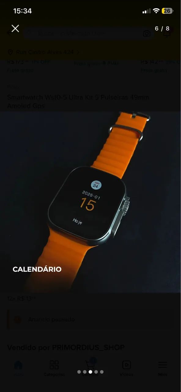 KIT Smartwatch WS10-5 ULTRA + 5 pulseiras + entrega grátis! - Foto 4