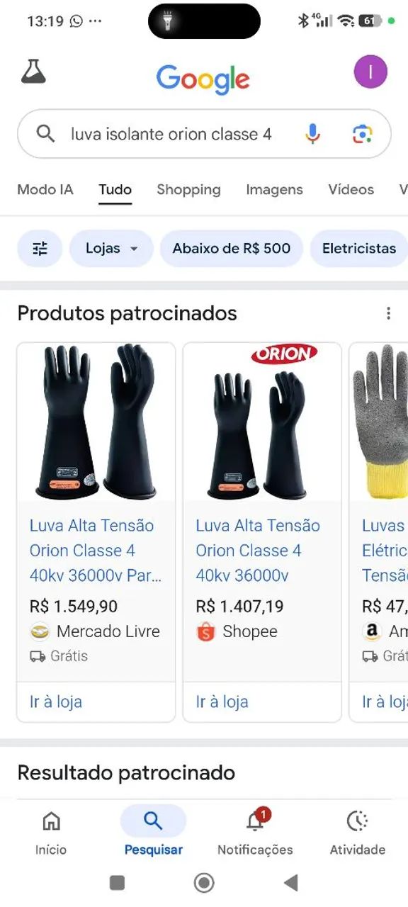 Luva isolante classe 4  - Foto 2