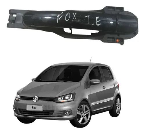 Maçaneta Externa Porta Traseira Direita Vw Fox 2015 A 2021 Preto