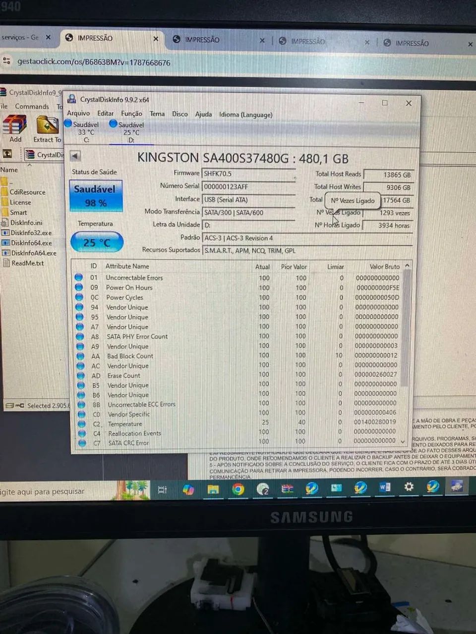 Ssd 480gb praticamente novo  - Foto 3