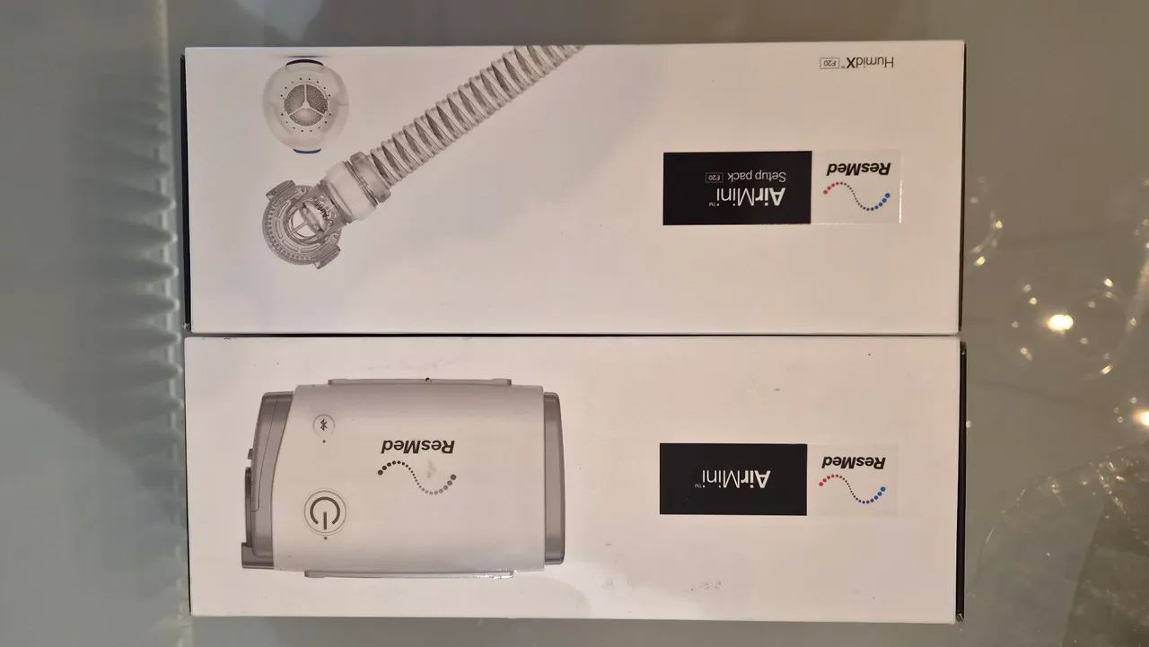 CPAP Resmed Airmini 1 semana de uso + setup para máscara N20 e F20 + humidx - Foto 4